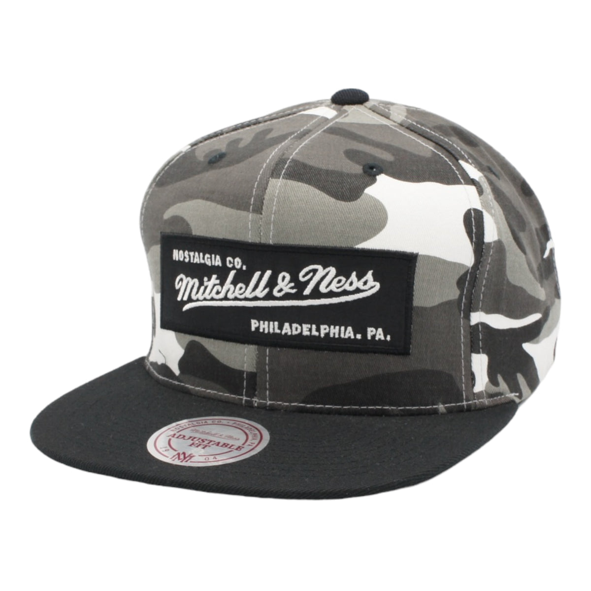 MITCHELL & NESS SNAPBACK HAT ONE SIZE - MITCHELL & NESS GREY CAMO 