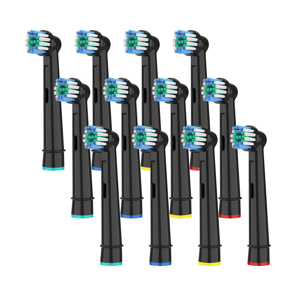 12 BRUSH HEADS COMPATIBLE WITH ALL ORAL-B TOOTHBRUSHES