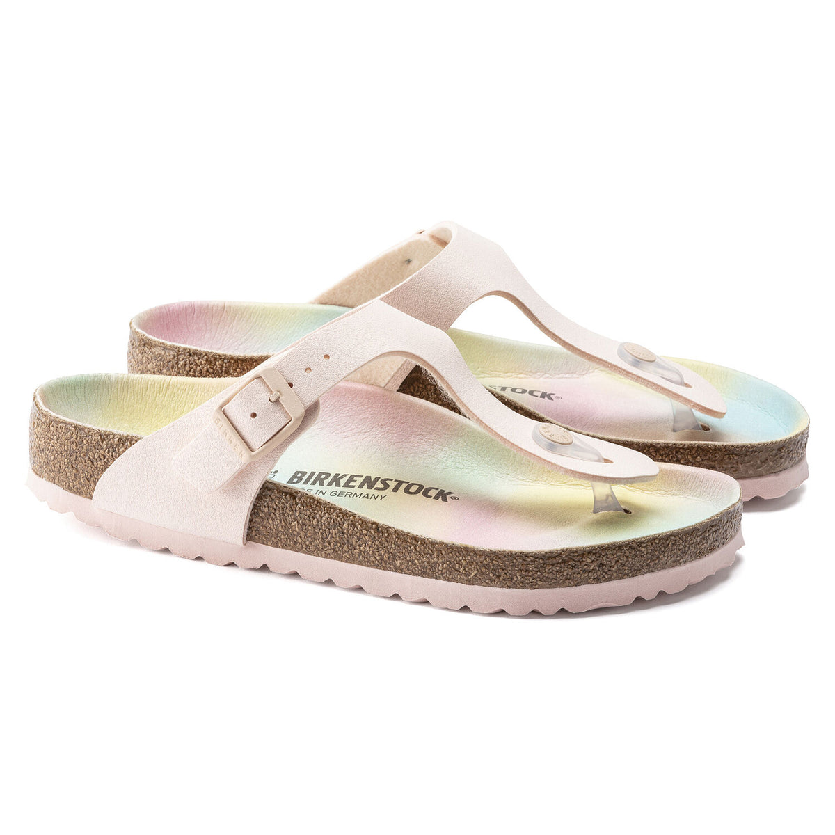 Birkenstock gizeh washed metallic rose gold online