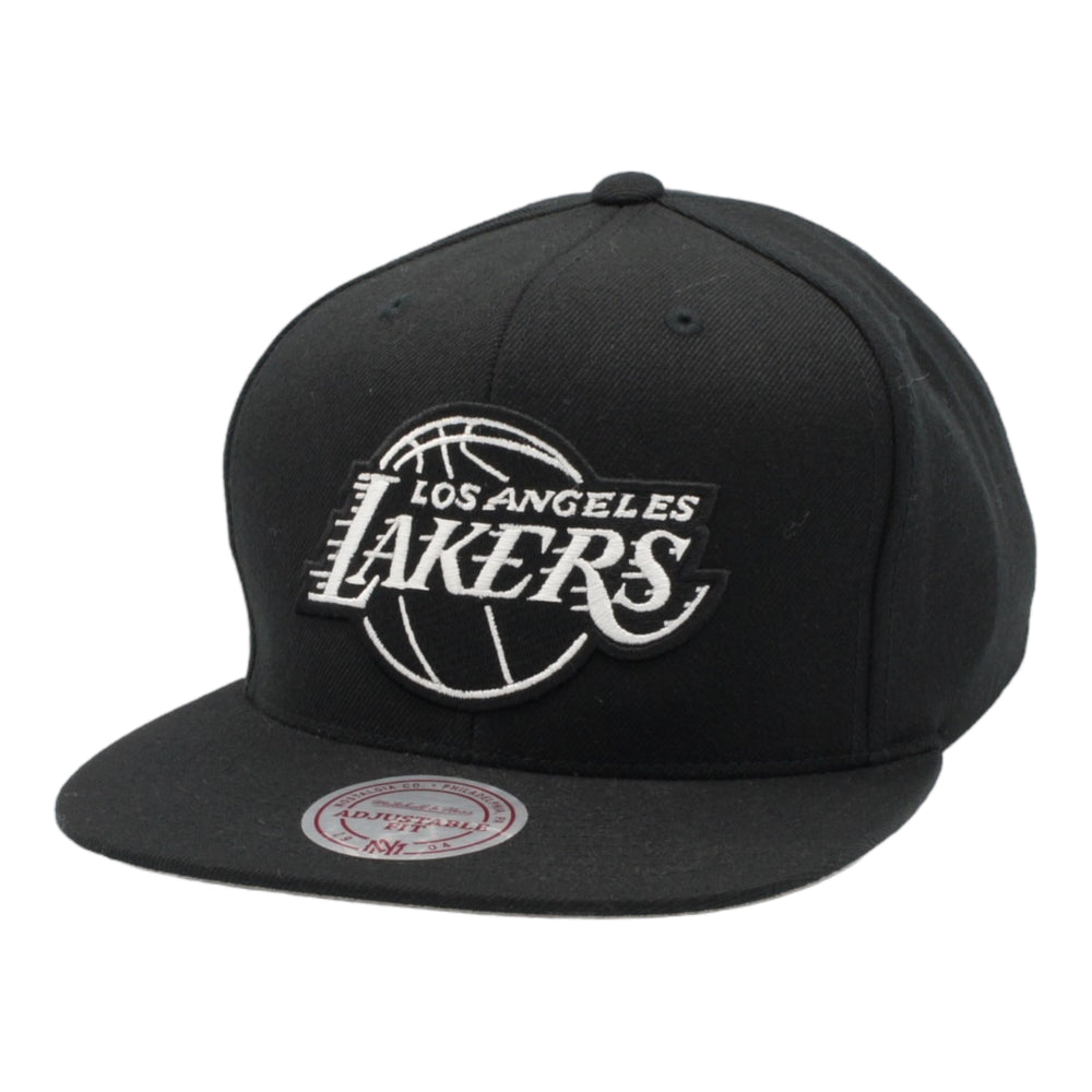 MITCHELL & NESS SNAPBACK HAT ONE SIZE - LOS ANGELES LAKERS BLACK GREY