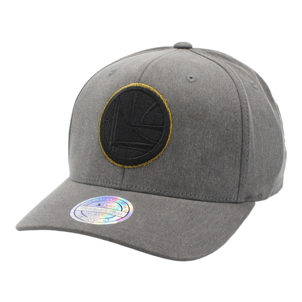MITCHELL & NESS SNAPBACK HAT ONE SIZE - GOLDEN STATE WARRIORS GREY BLACK