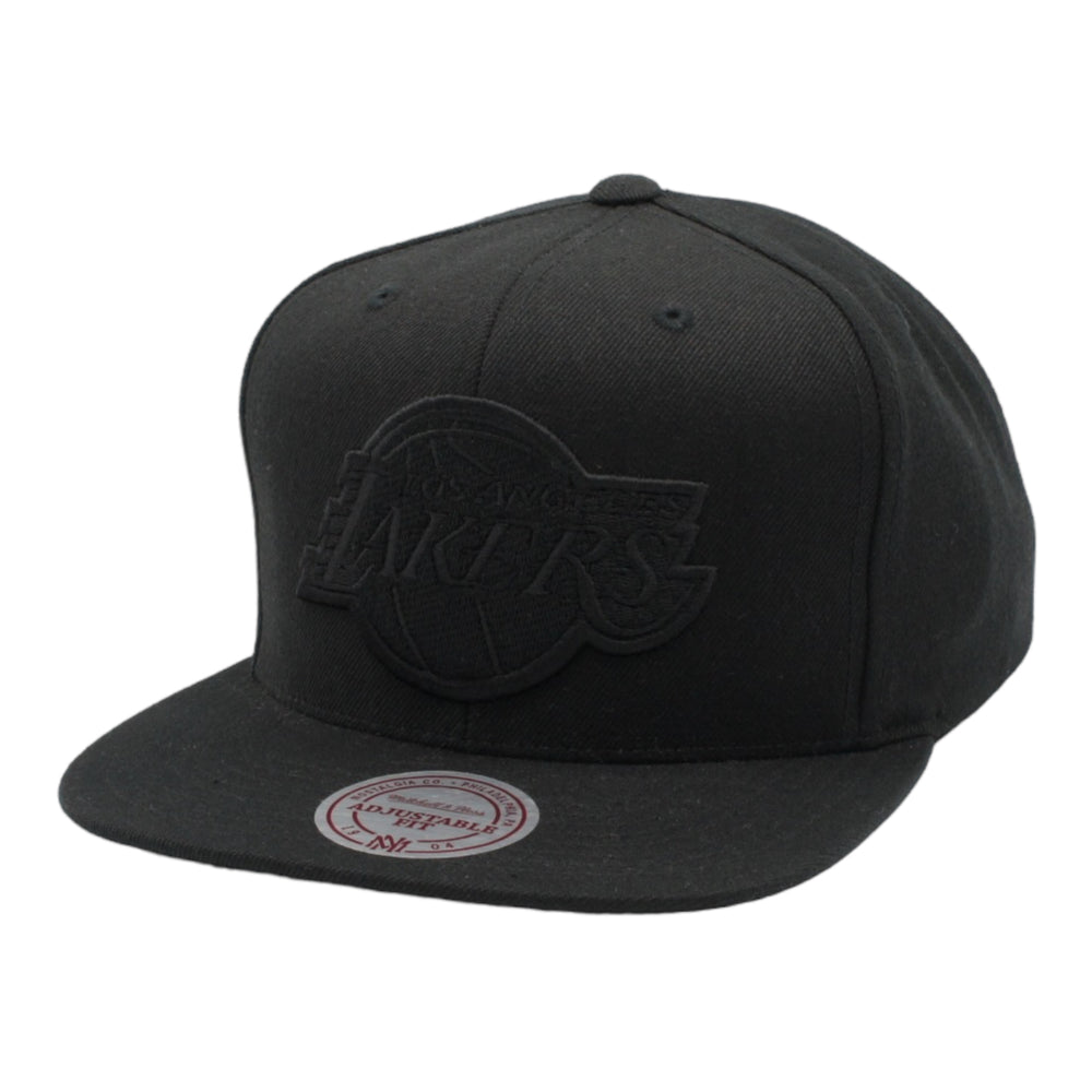 MITCHELL & NESS SNAPBACK HAT ONE SIZE - LOS ANGELES LAKERS BLACK