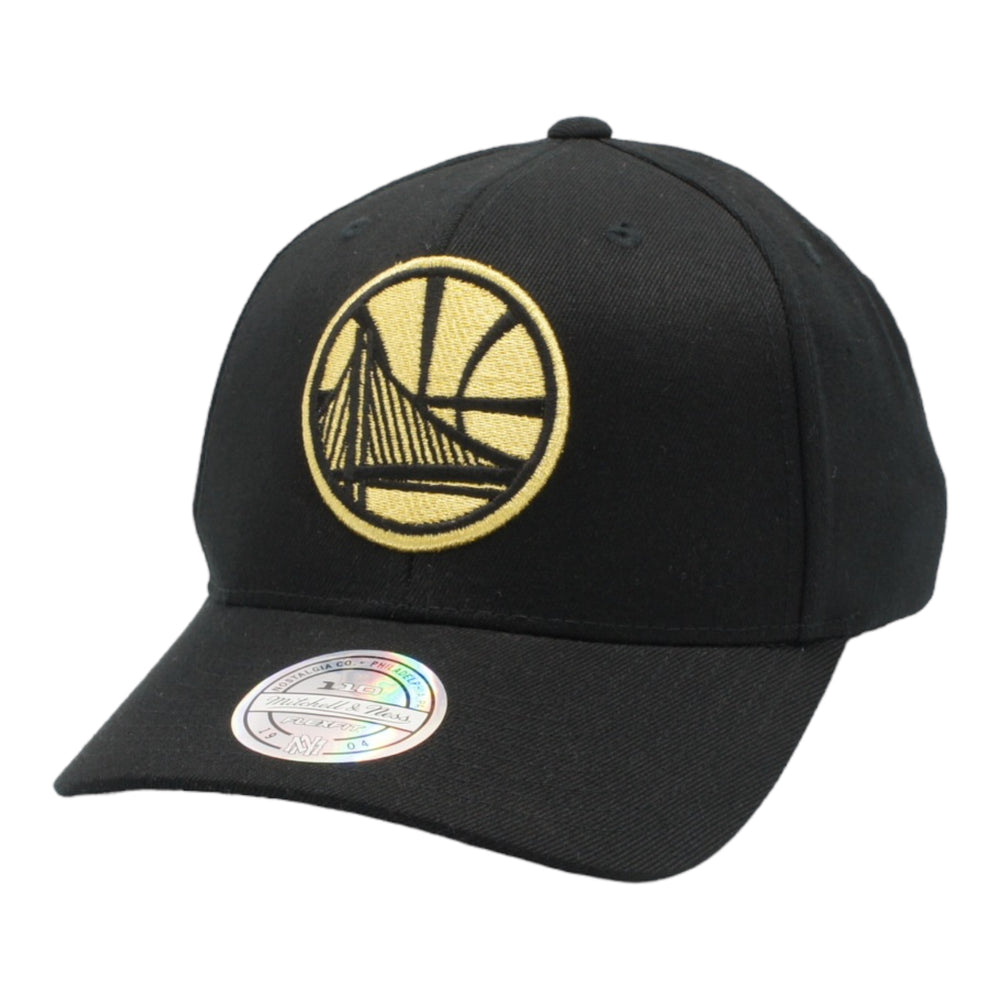 MITCHELL & NESS SNAPBACK HAT ONE SIZE - GOLDEN STATE WARRIORS BLACK