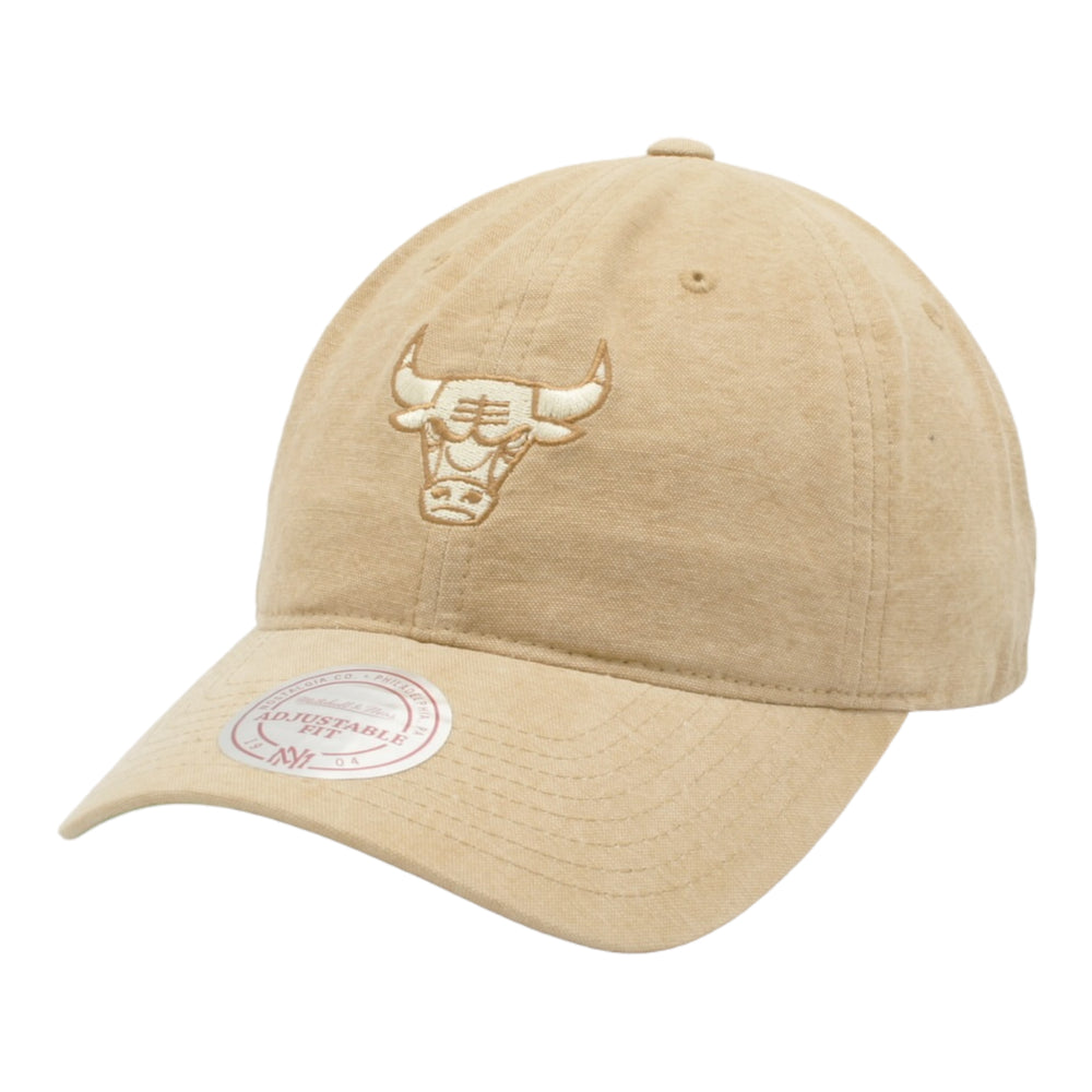 MITCHELL & NESS SNAPBACK HAT ONE SIZE - CHICAGO BULLS BEIGE GREEN
