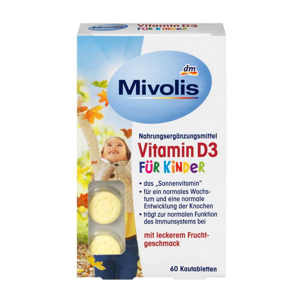 MIVOLIS VITAMIN D3 FOR KIDS CHEWABLE TABLETS 60PCS