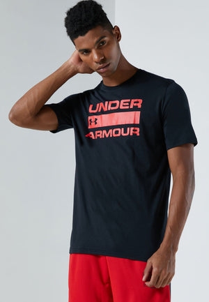 
                  
                    UNDER ARMOUR MENS LOGO TEE BLACK RED
                  
                