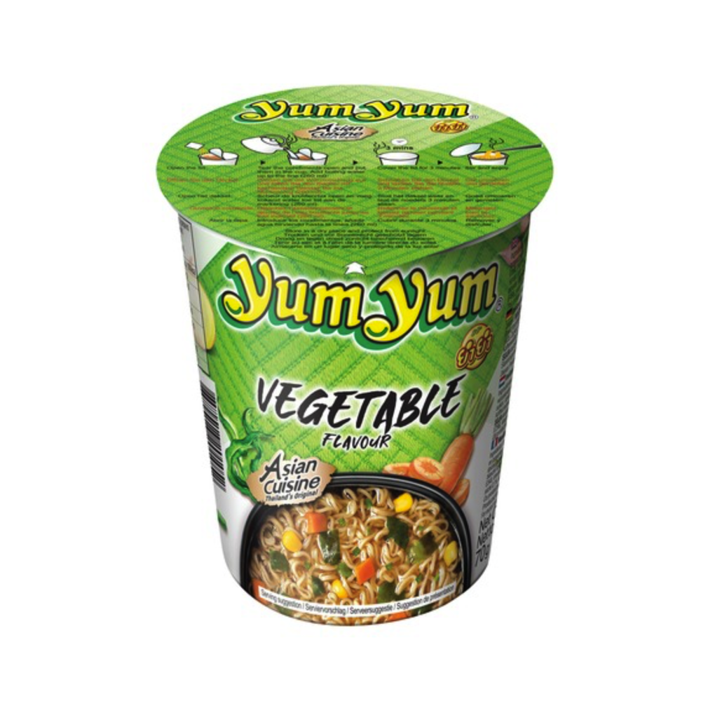 YUMYUM CUP NOODLES VEGETABLE FLAVOUR 70G