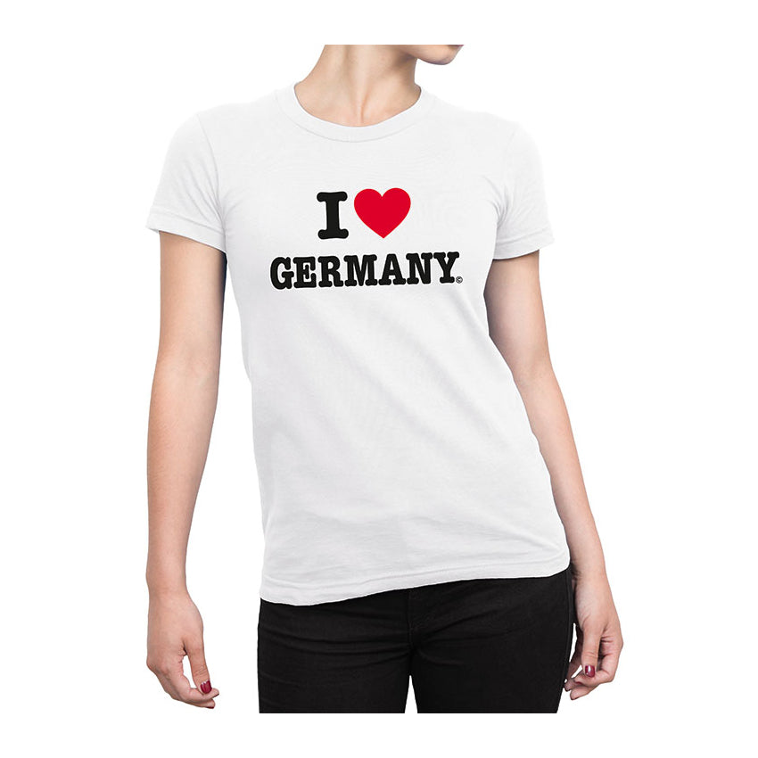 SOUVENIRWORLD TEE GIRLY I LOVE GERMANY WHITE