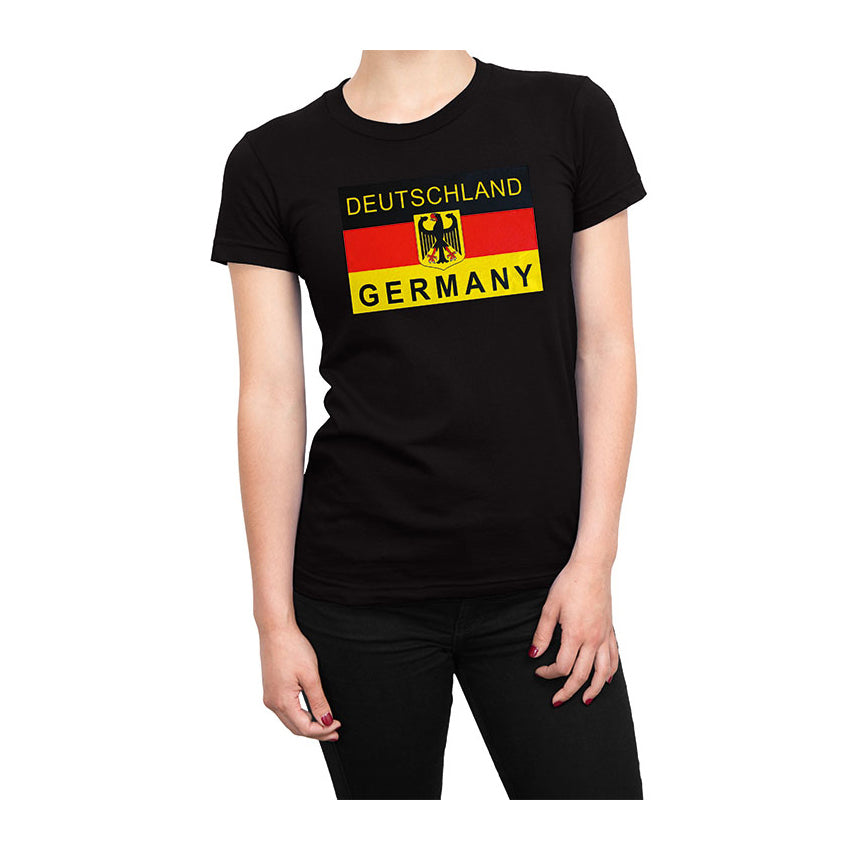 SOUVENIRWORLD TEE GIRLY FLAG GERMANY BLACK