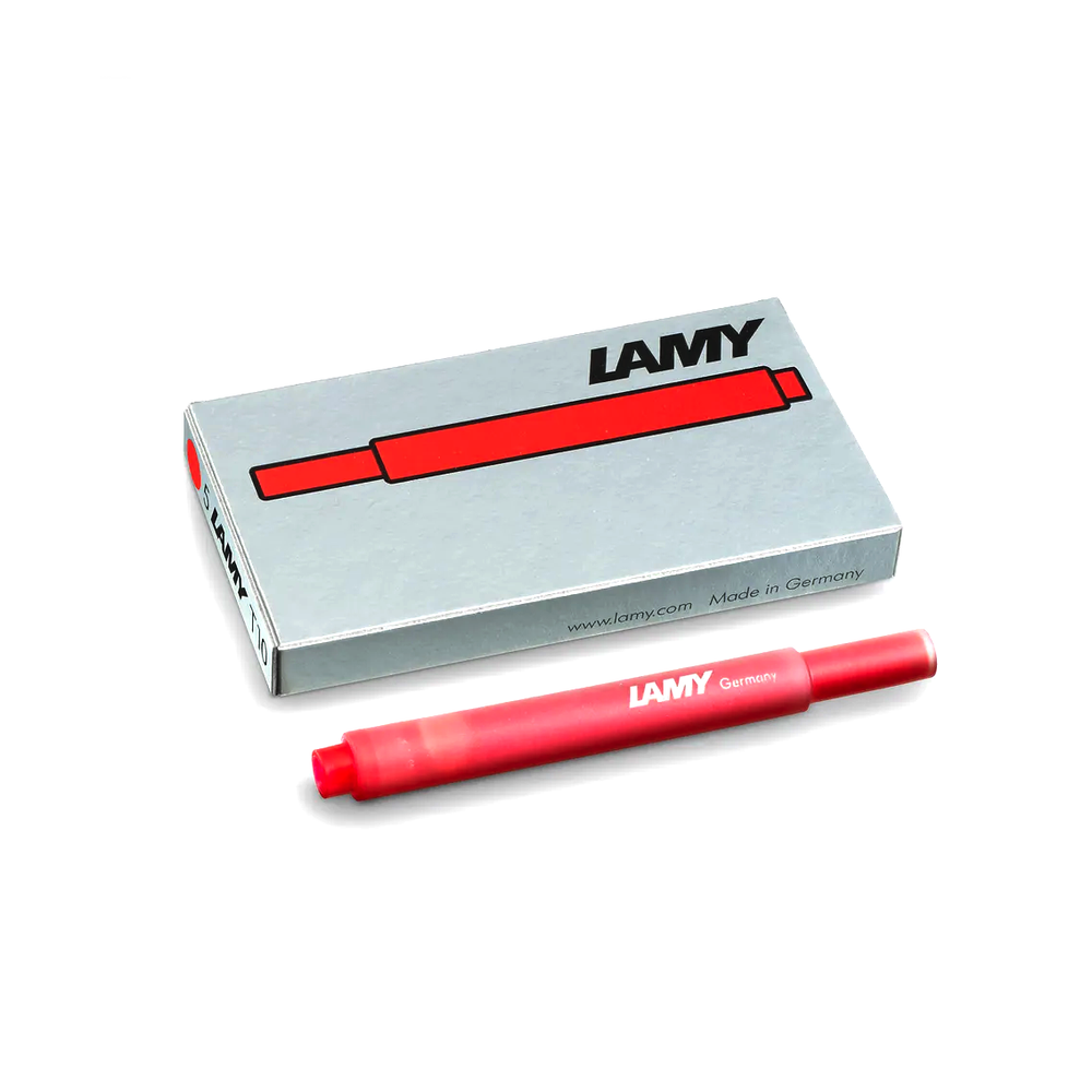 LAMY INK CARTRIDGES T10 RED 5PCS