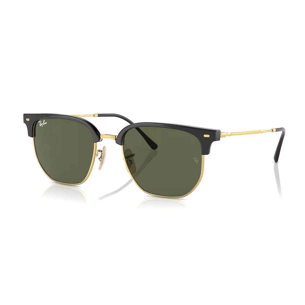 RAY BAN NEW CLUBMASTER RB4416 GREEN BLACK ON GOLD