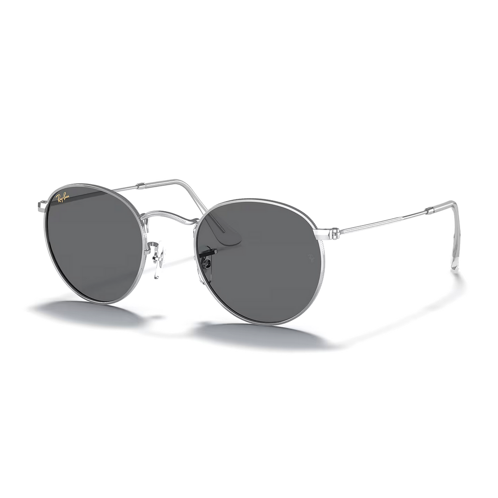Ray ban 2024 round sunglasses silver