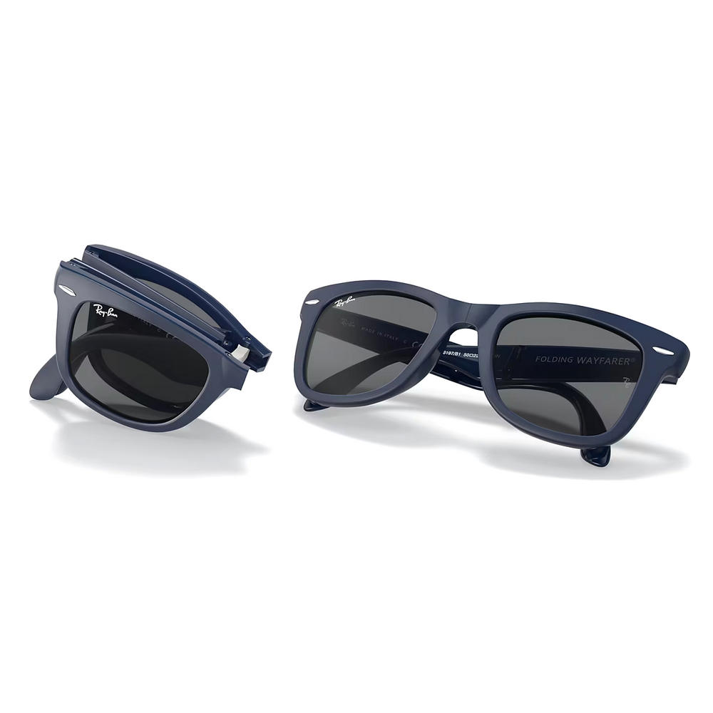 RAY BAN RB4105 WAYFARER FOLDING CLASSIC BLU DARK GREY Harbor Shop Hamburg