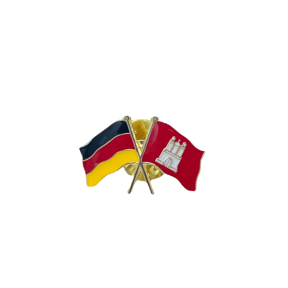SOUVENIR PIN GERMANY HH FLAGS