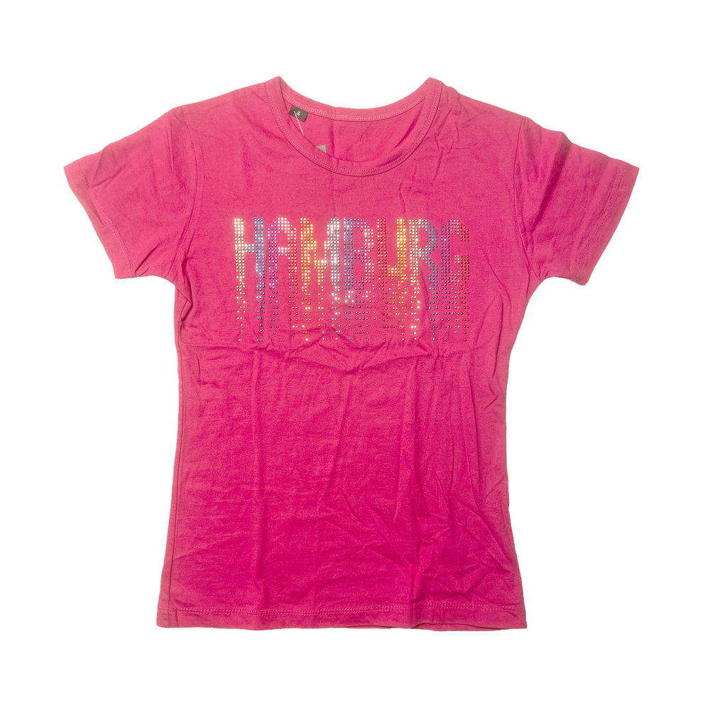 SOUVENIRWORLD TEE GIRLY RAINBOW LETTERS HH PINK
