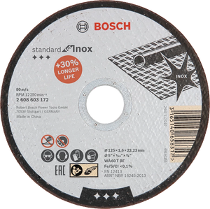 
                  
                    BOSCH CUTTING DISC INOX 10pcs. 125 mm
                  
                
